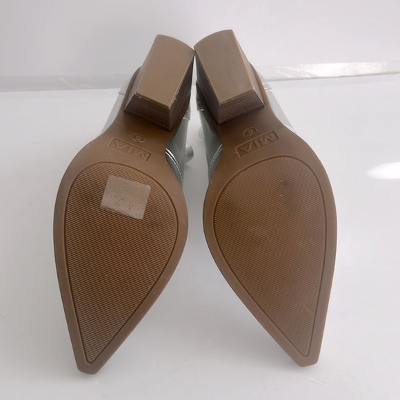MIA $80 Women Rachell Block Stacked Heel Western Bootie Silver Shoes Size 8 NWOT - Picture 7 of 8